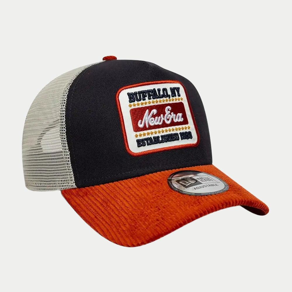 Casquette 9FORTY A-Frame Trucker New Era Patch Cord - Bleu Marine - New Era