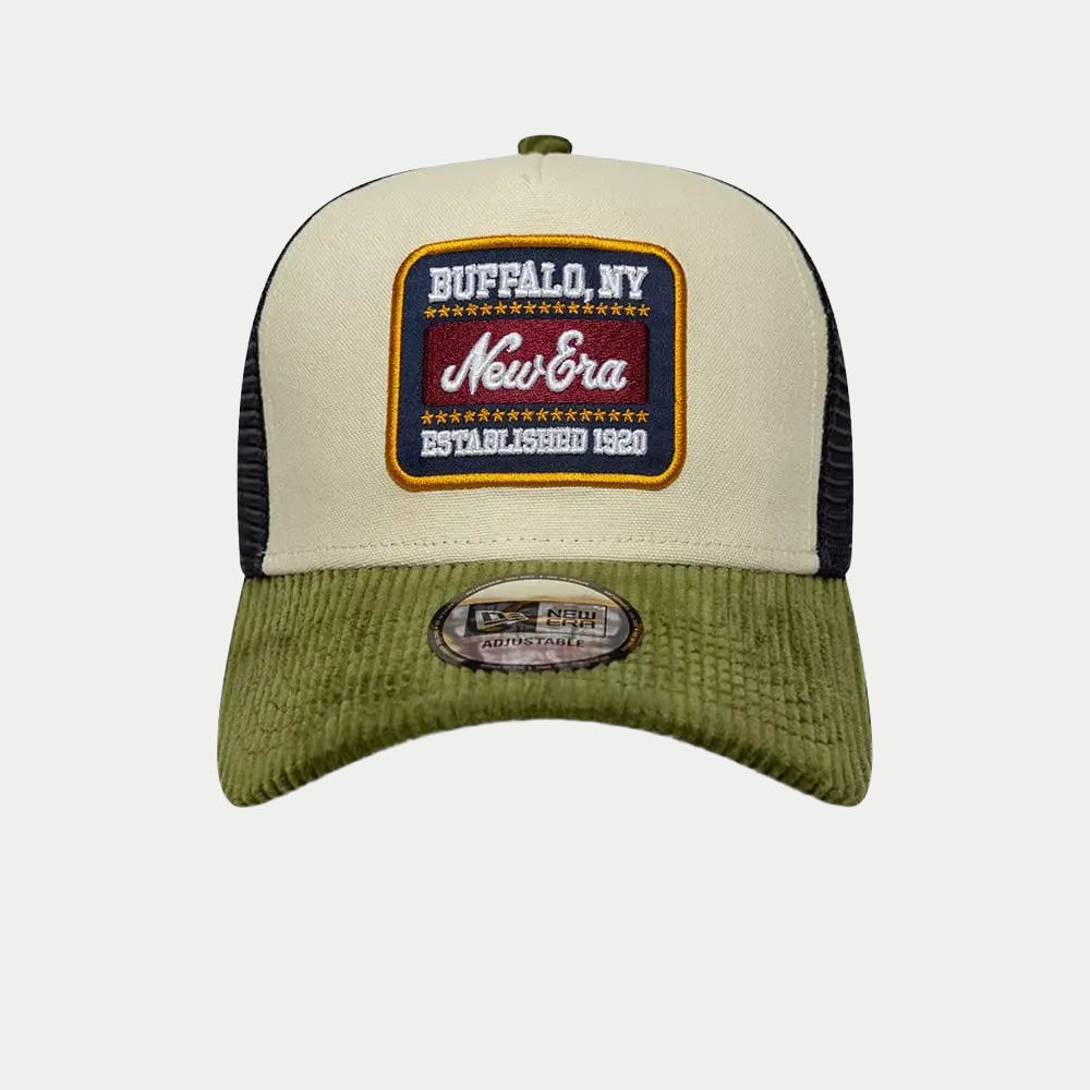 Casquette 9FORTY A-Frame Trucker New Era Patch Cord - Crème - New Era