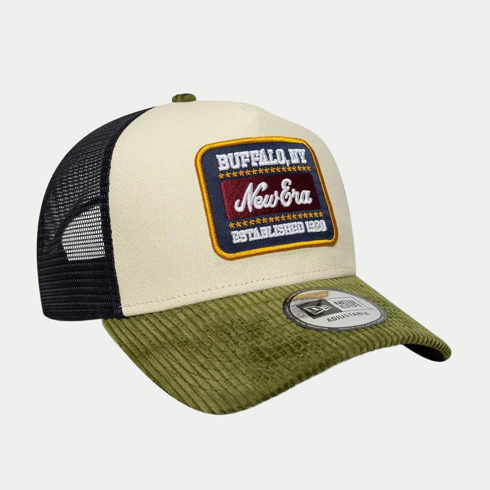 Casquette 9FORTY A-Frame Trucker New Era Patch Cord - Crème - New Era