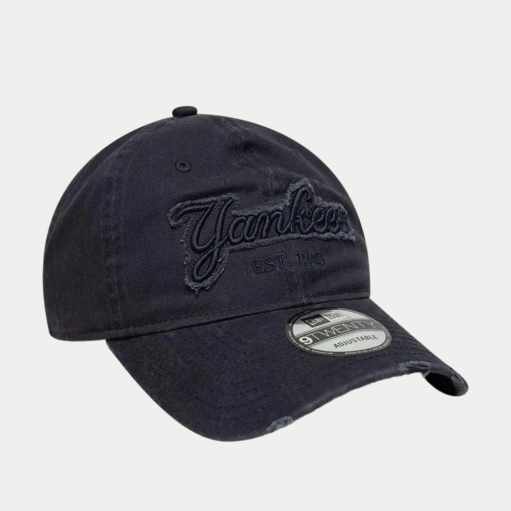Casquette 9TWENTY New York Yankees MLB Distressed Denim - Bleu Marine - New Era