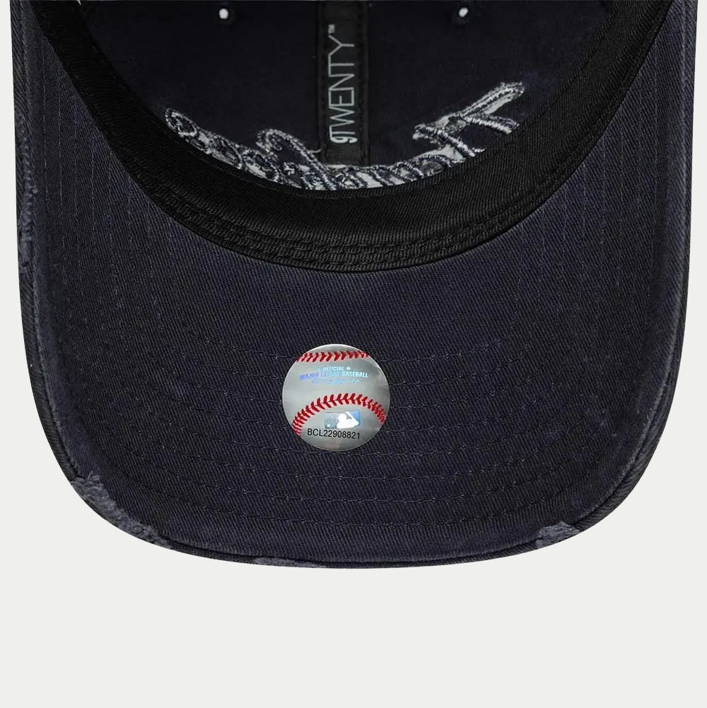 Casquette 9TWENTY New York Yankees MLB Distressed Denim - Bleu Marine - New Era