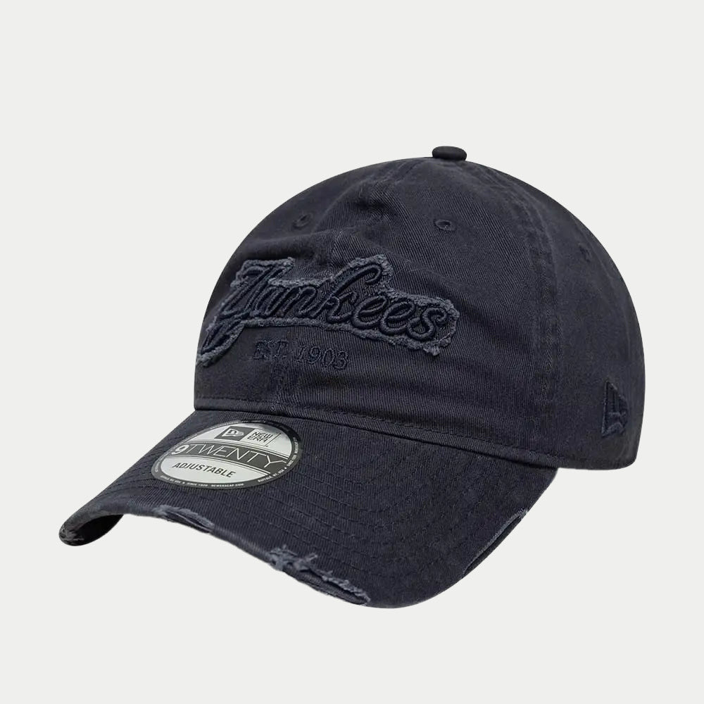 Casquette 9TWENTY New York Yankees MLB Distressed Denim - Bleu Marine - New Era