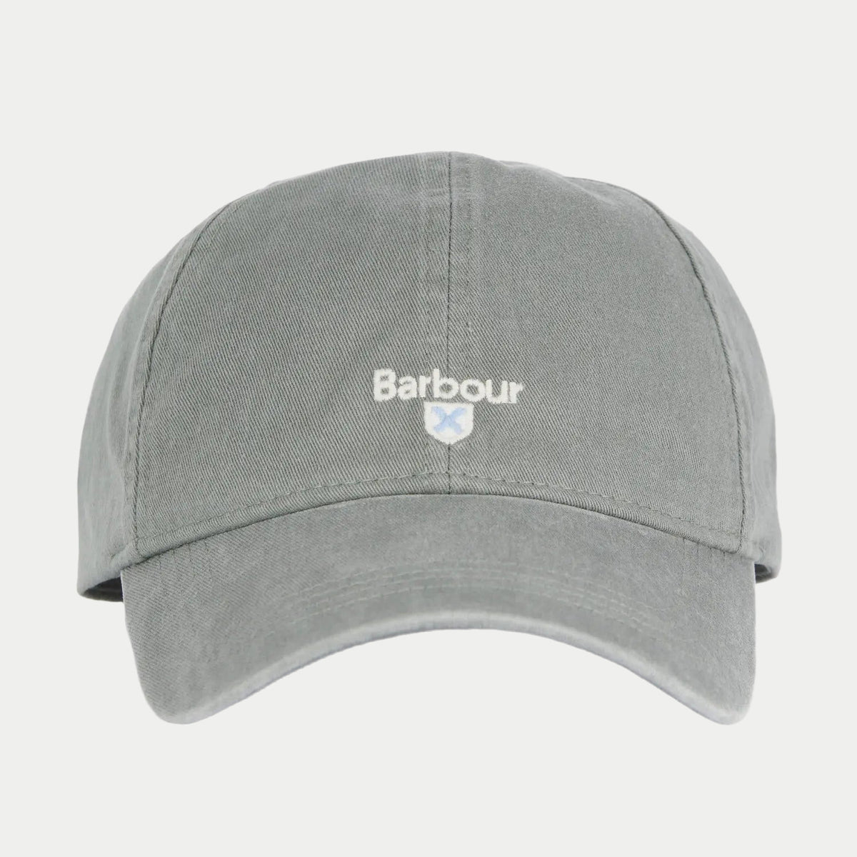 Casquette Cascade Agave vue de face, logo brodé écru centré sous la couture avant