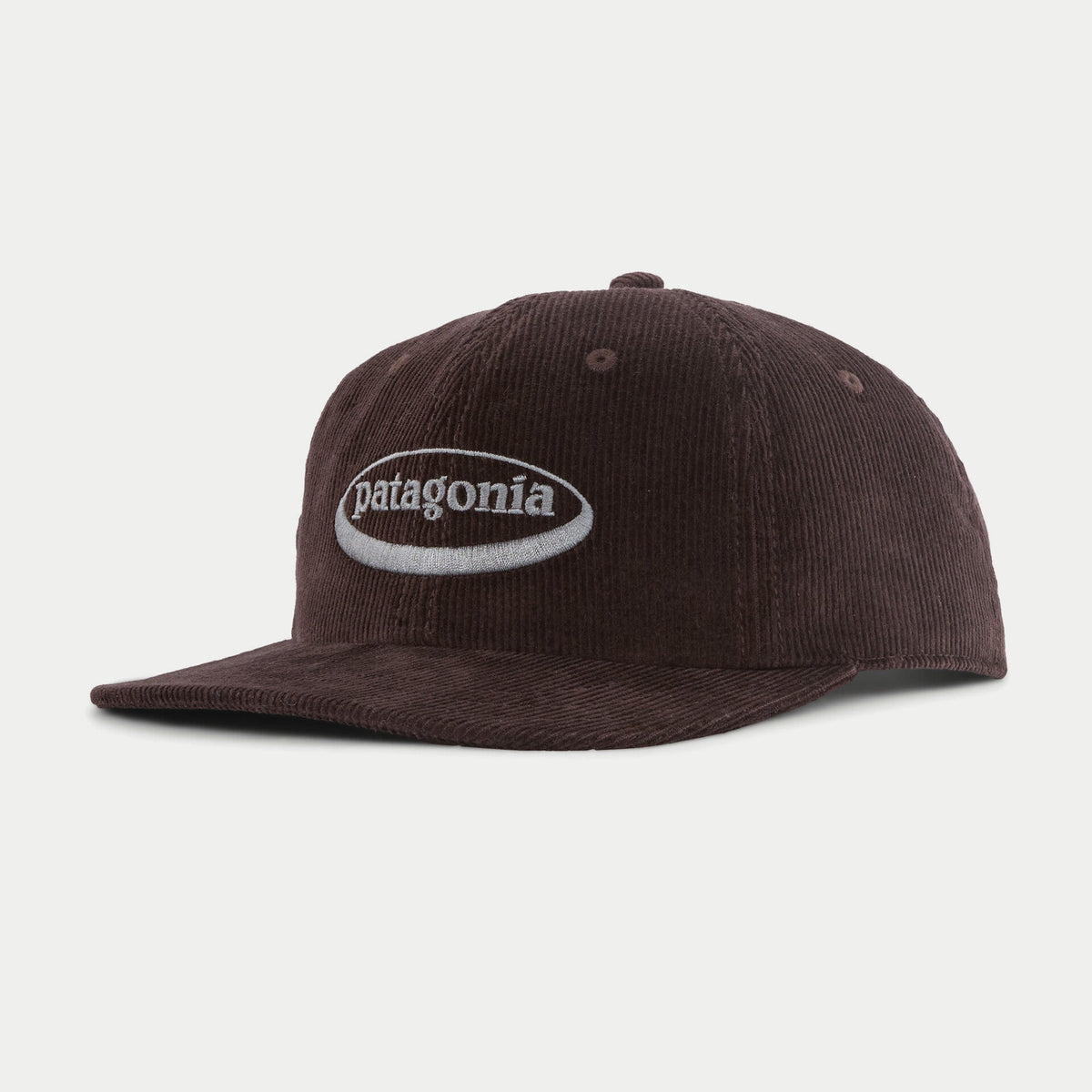 Casquette Corduroy Patagonia Den Brown - profil, logo ovale '95 brodé