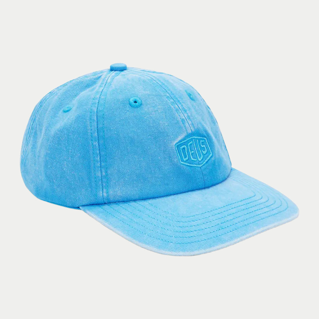 Casquette Garment Dyed Bonnie Blue, dad cap bleu ciel délavé à broderie bouclier ton sur ton