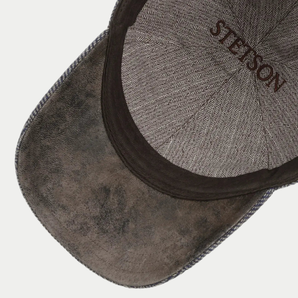 Casquette Laine Chevrons Plano - Beige et Bleu - Stetson - détail 3