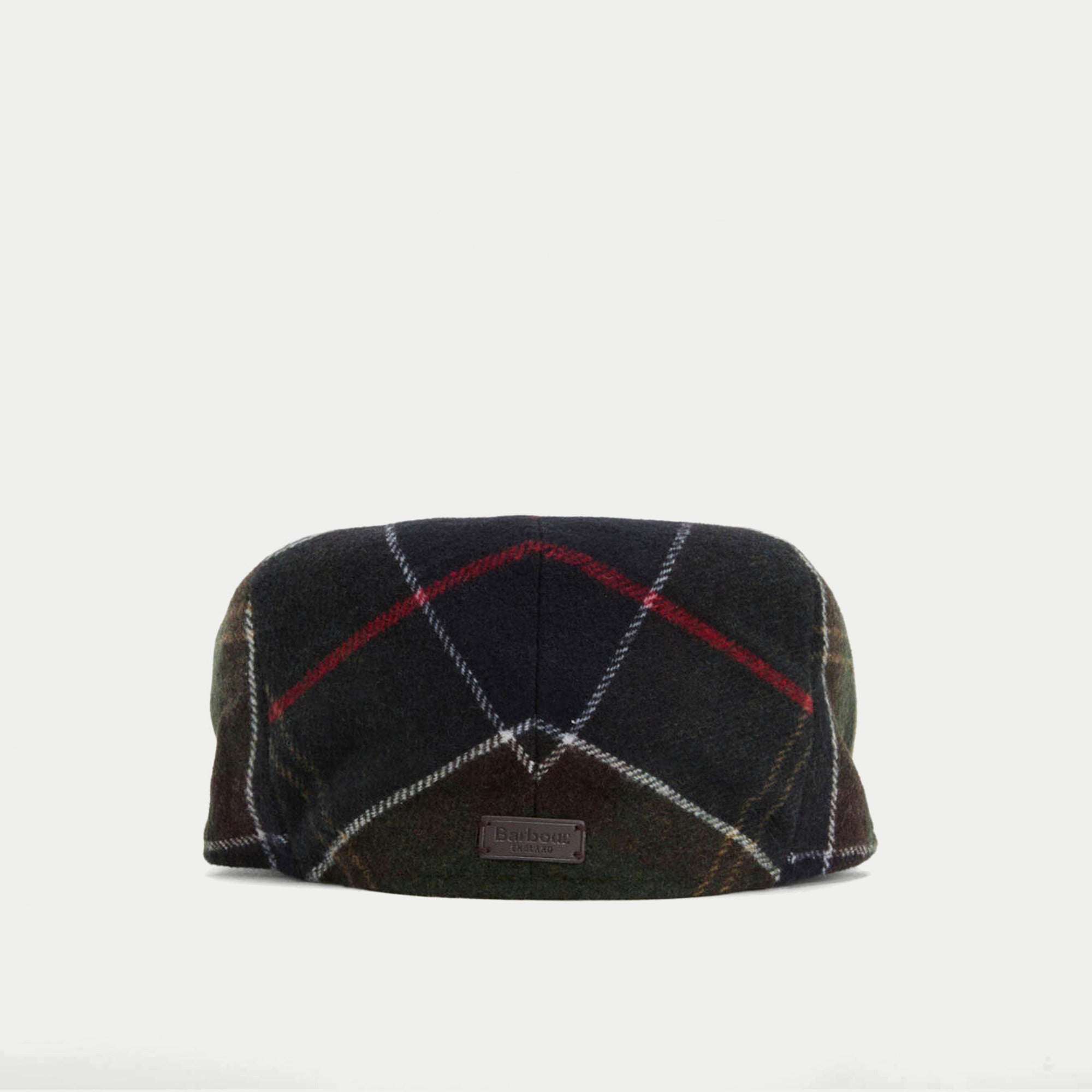 Casquette plate Gallingale tartan Barbour - vue arrière, étiquette de marque au dos