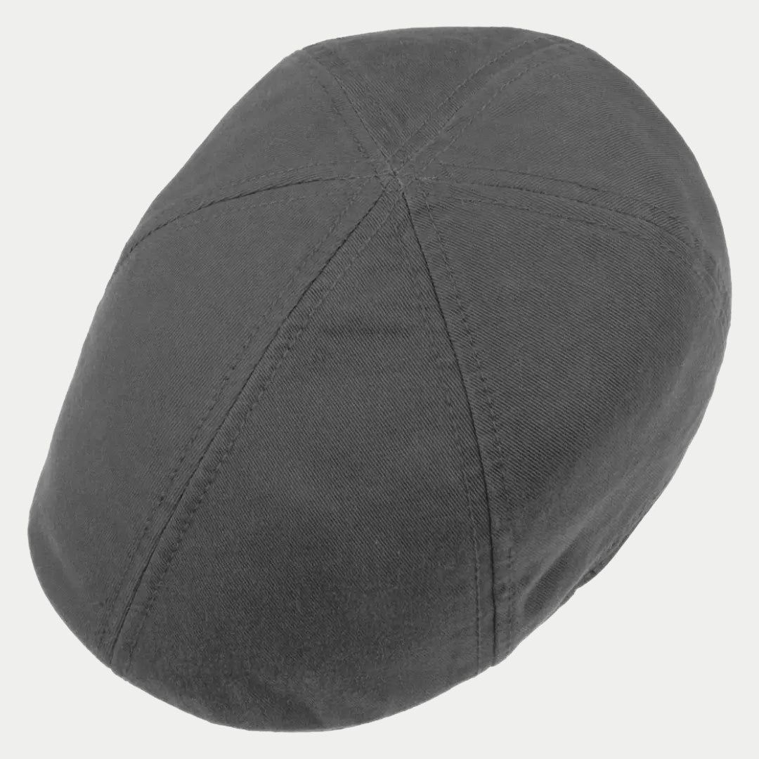 Calotte six panneaux de la casquette Texas grise vue de dessus