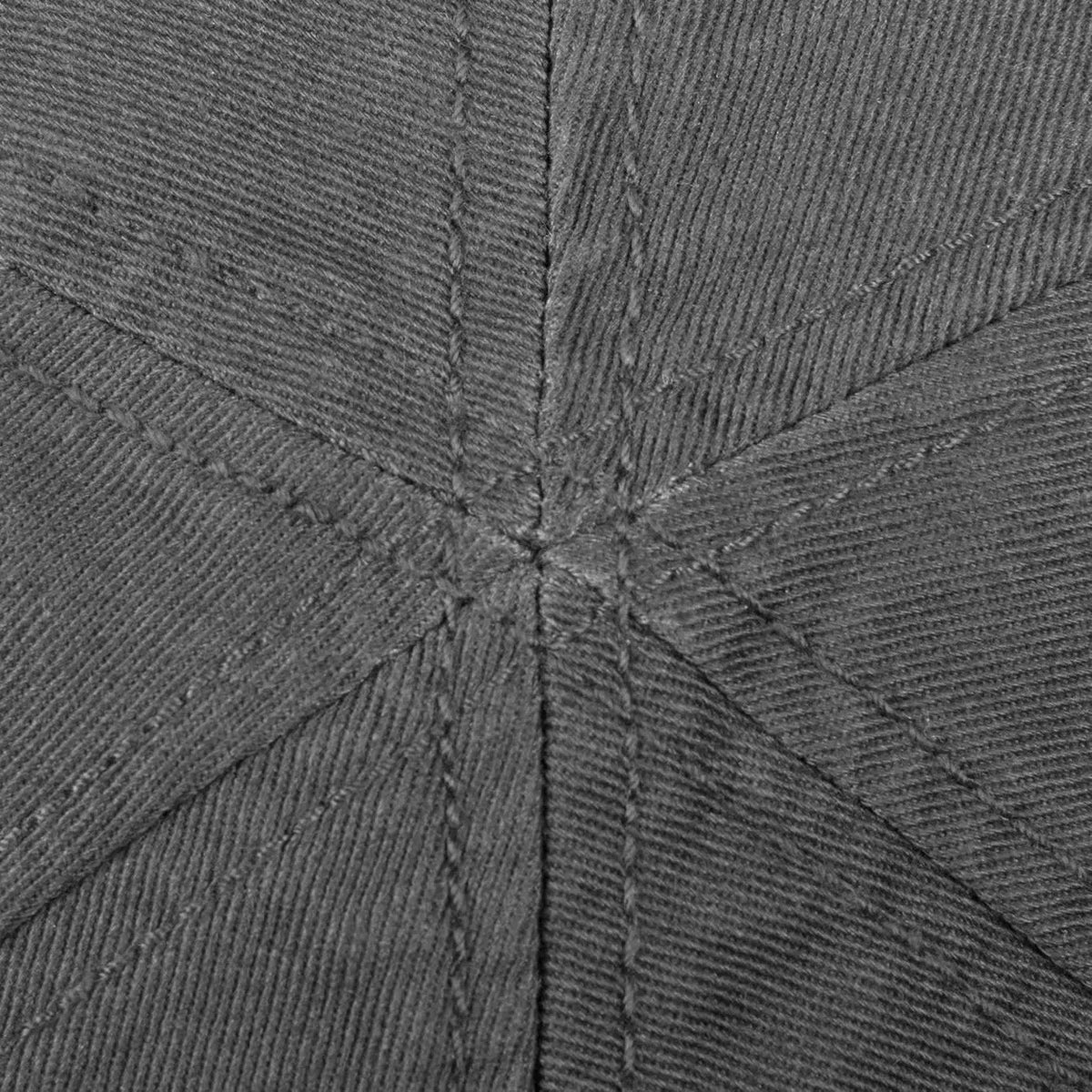 Macro du point d'assemblage en étoile au sommet de la calotte grise