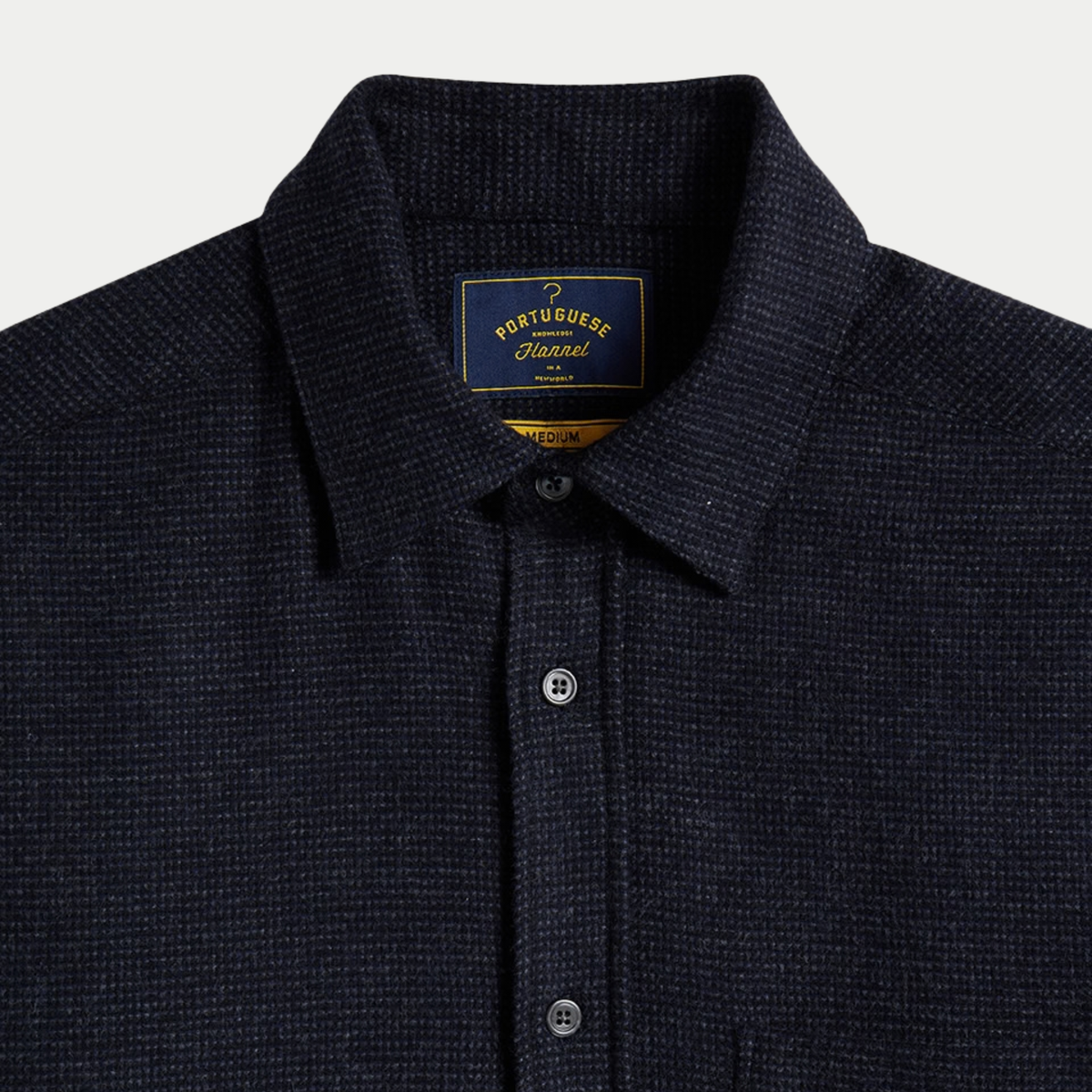 Col classique et étiquette Portuguese Flannel de la chemise Sounds Gris