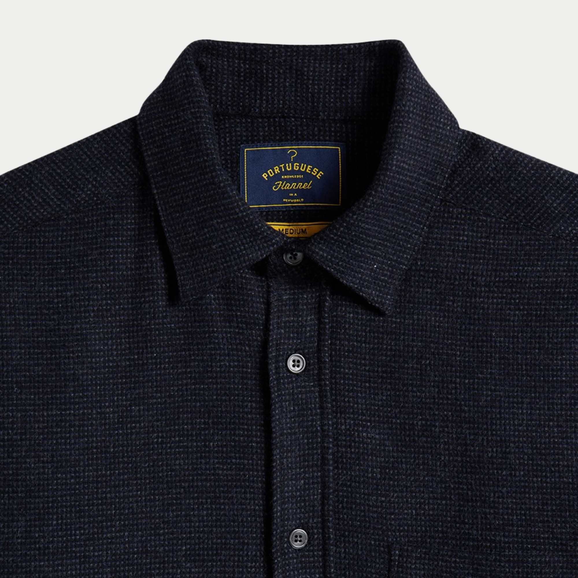 Col classique et étiquette Portuguese Flannel de la chemise Sounds Gris