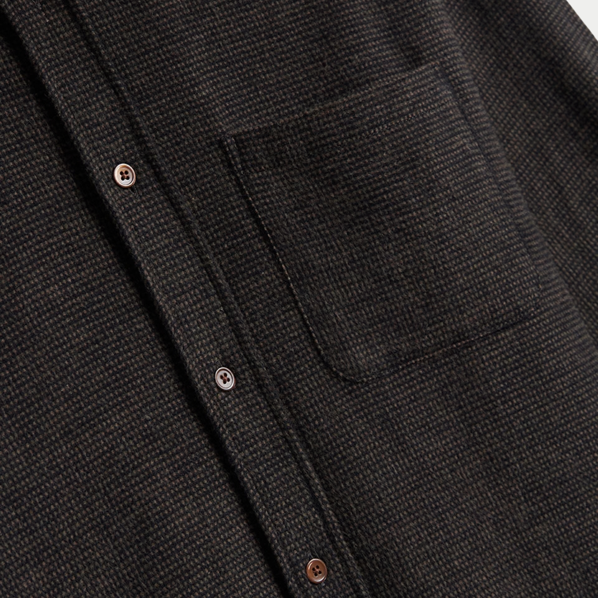 Poche poitrine plaquée et micro-carreaux de la chemise Sounds Marron
