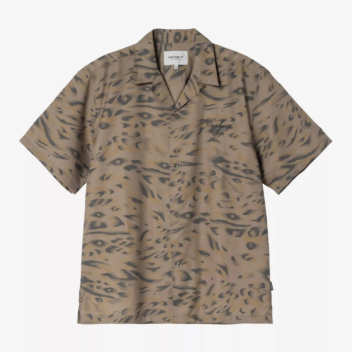 Chemise Travon Carhartt WIP Duck Feather manches courtes col bowling - vue avant