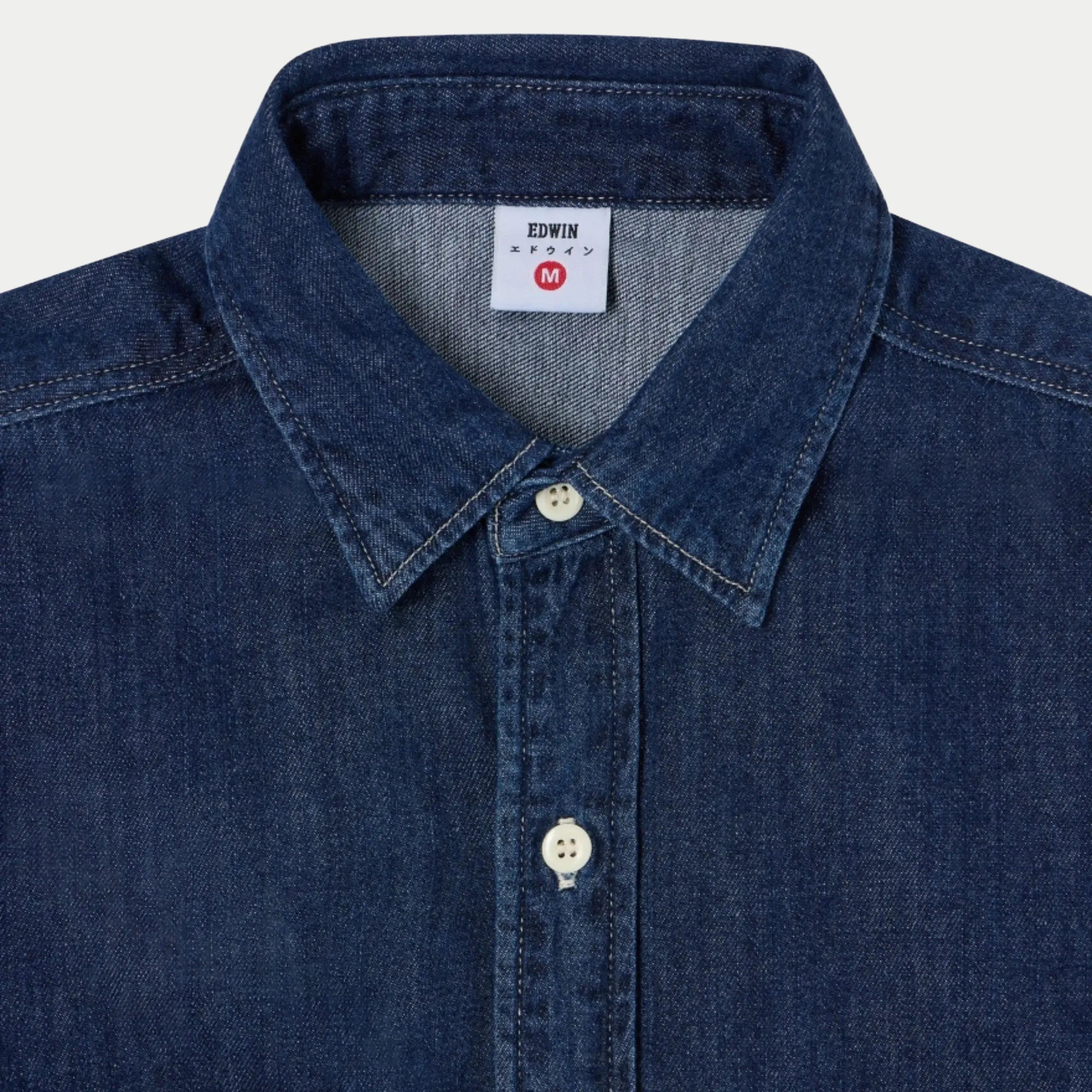 Chemise Work - Blue Dark Used - Edwin - détail 2