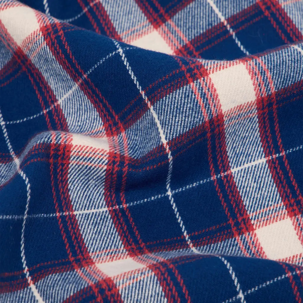 Chemise Works Marine et Rouge - Edwin - détail 7