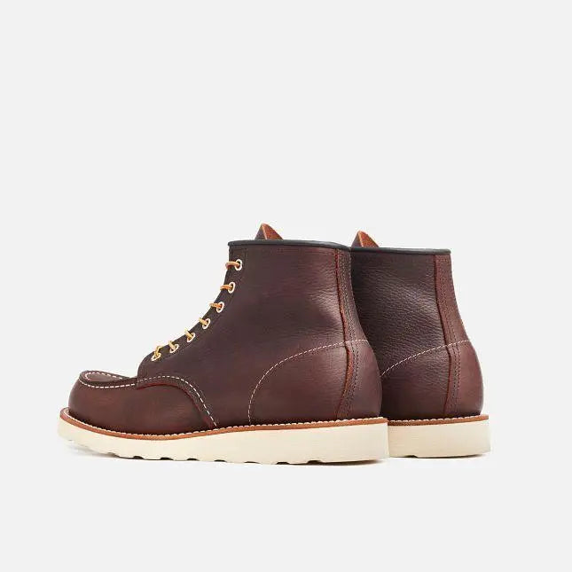 Classic Moc Toe Briar Oil Slick Red Wing - paire vue de dos, talons et coutures arrière