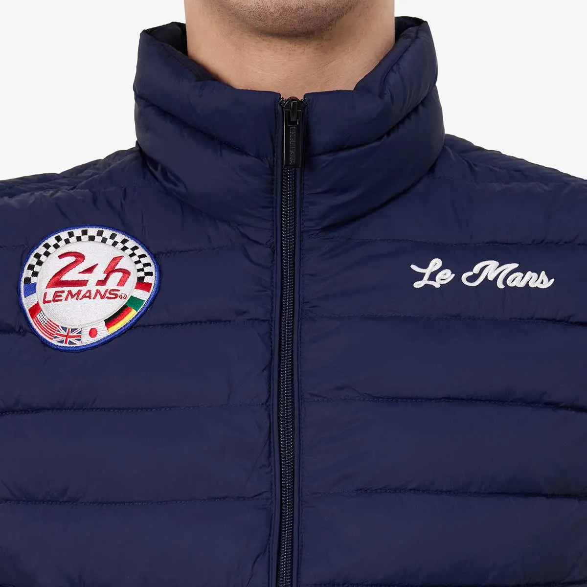 Doudoune Kappa Gustave 24H Le Mans bleu — détail marquage Le Mans