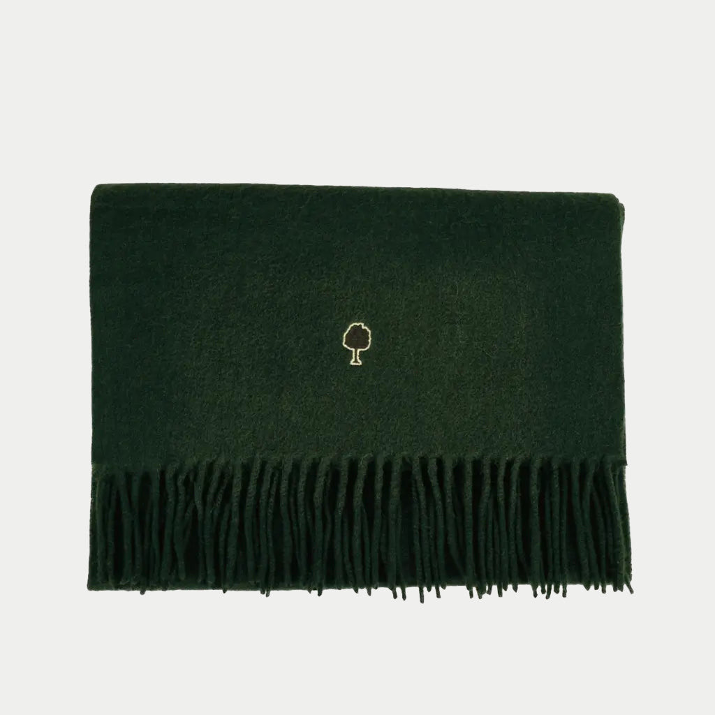 Écharpe Laine et Cachemire Vert Foncé - Faguo