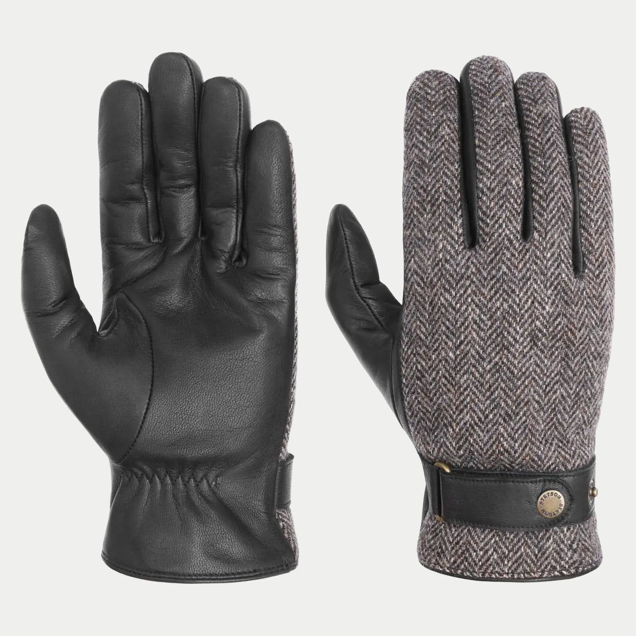 Gants Cuir et Laine - Gris / Noir - Stetson