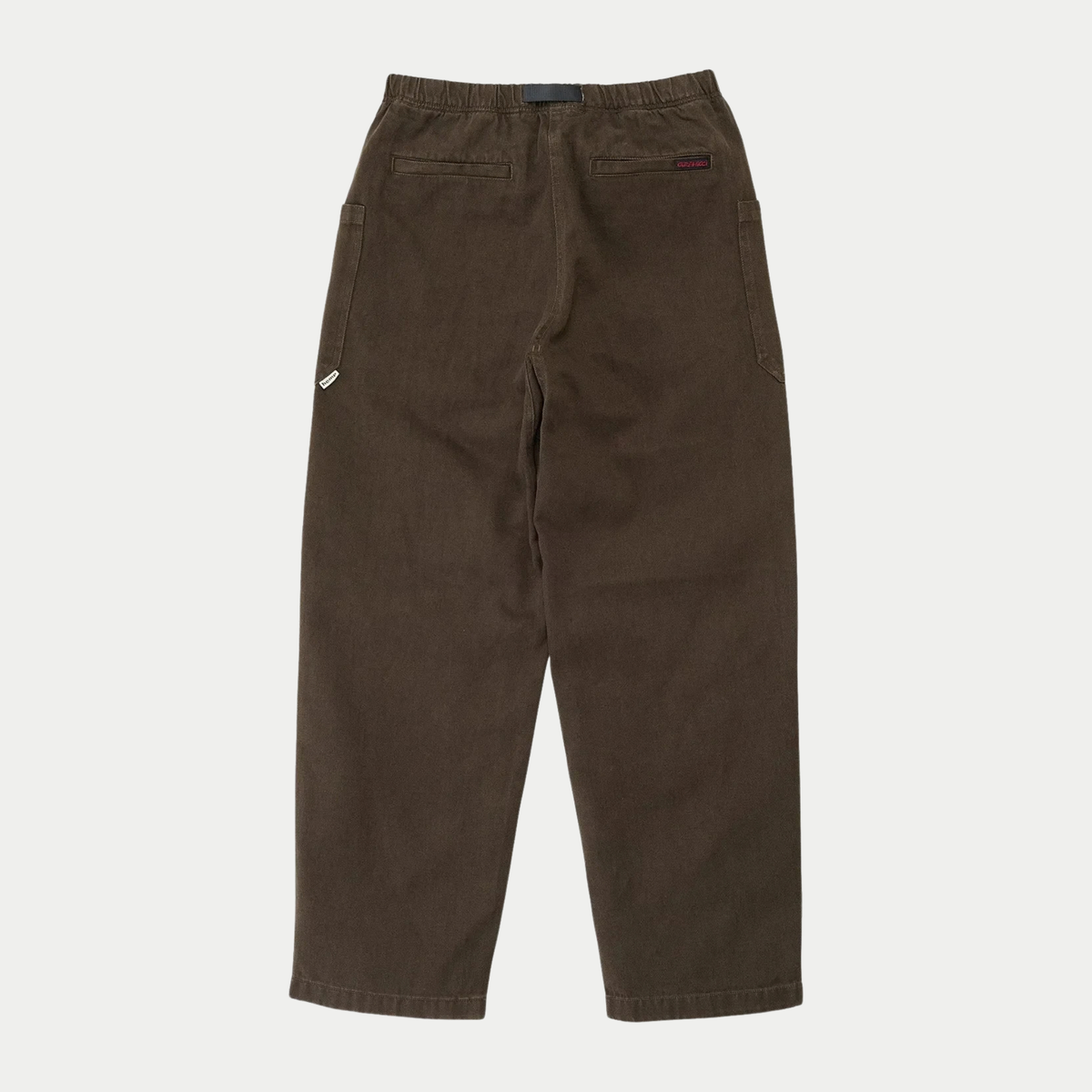 Pantalon Relaxed Hemp Earth Gramicci - packshot dos à plat, poches passepoilées et taille élastiquée