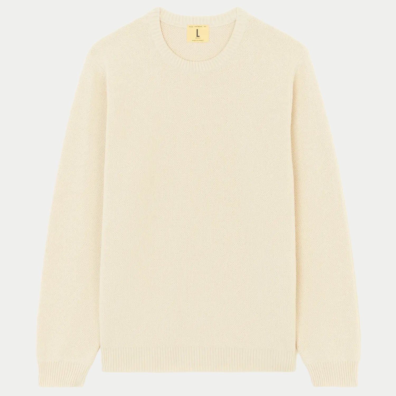 Pull Agop Coton - Beige Chiné - Nitto Knitwear
