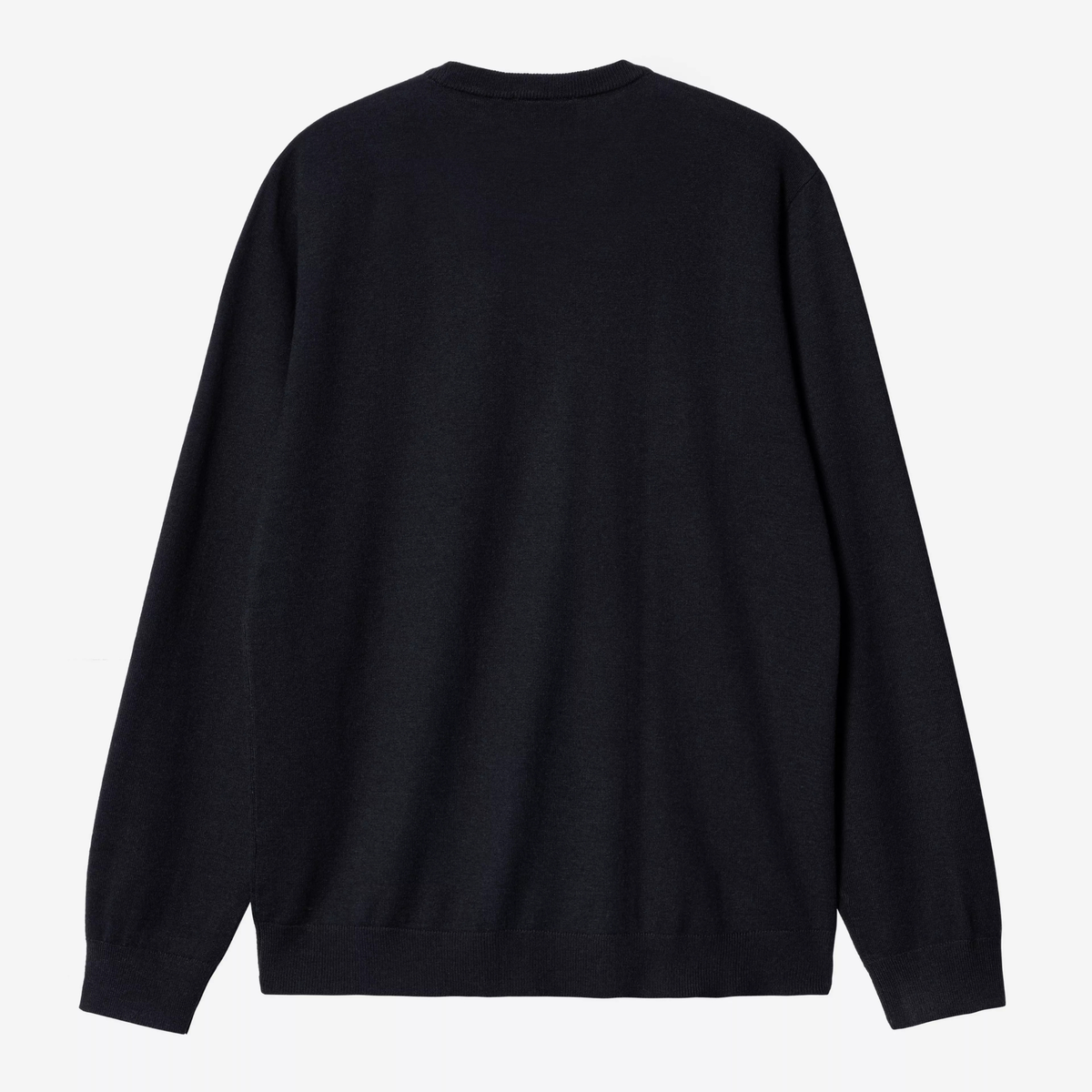 Dos uni du Pull Madison Carhartt WIP bleu marine, maille fine et bords-côtes