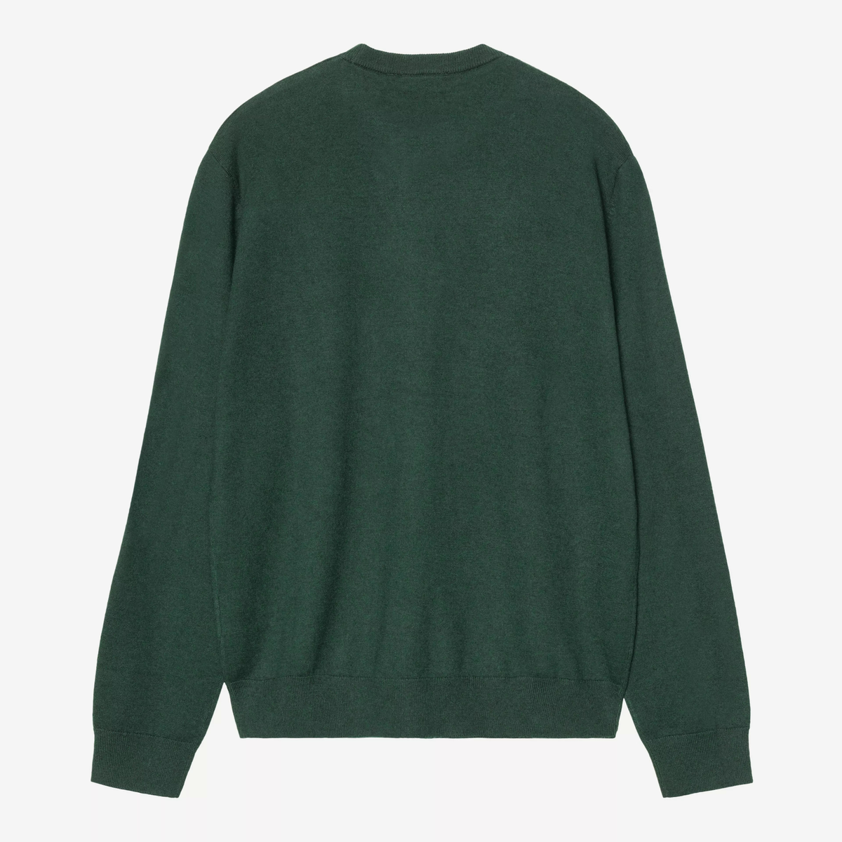 Dos uni du Pull Madison Carhartt WIP Dark Scarab, maille jauge 12 et bords-côtes