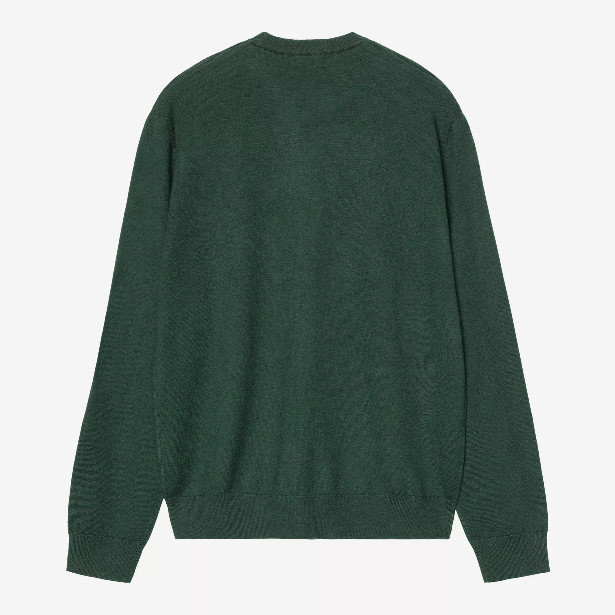 Dos uni du Pull Madison Carhartt WIP Dark Scarab, maille jauge 12 et bords-côtes