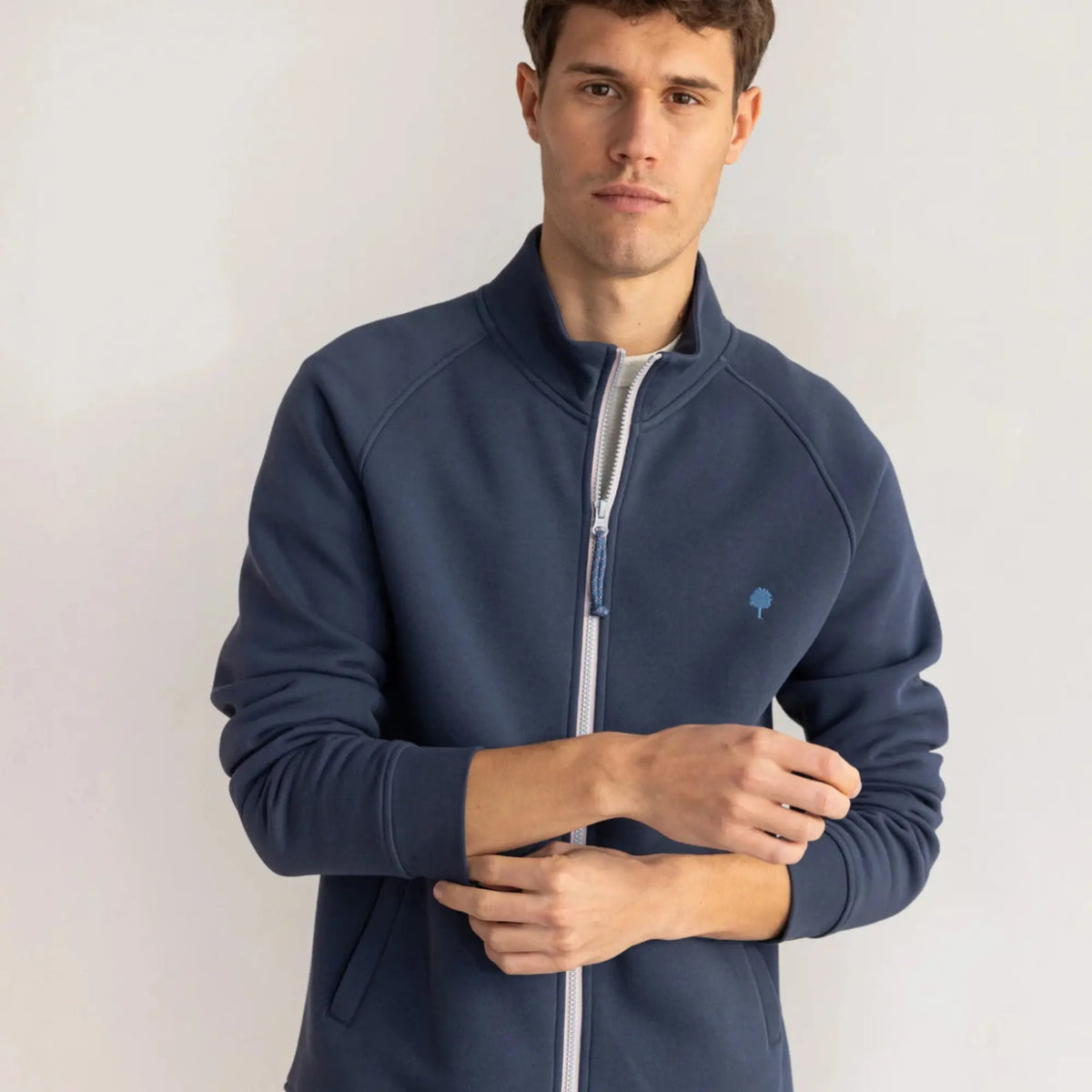 Sweat Horte - Marine - Faguo - détail 2