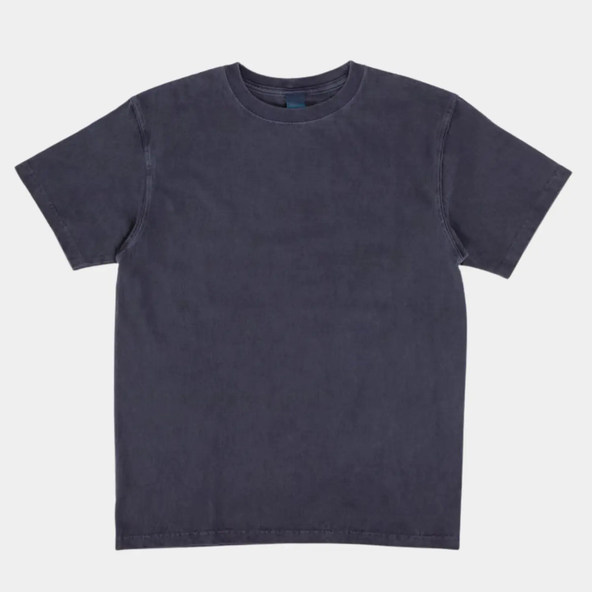 T-shirt Good On Bleu Marine délavé, vu de face à plat sur fond clair