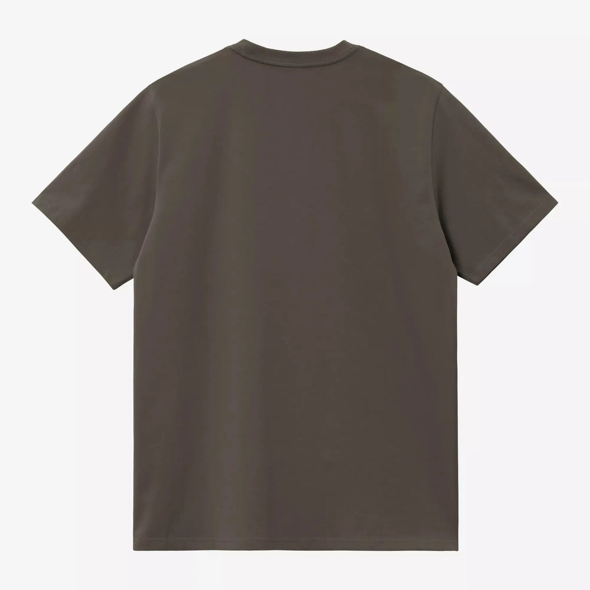 T-shirt Chase Shungite Carhartt WIP vert olive grisé - à-plat dos, jersey uni sans marquage