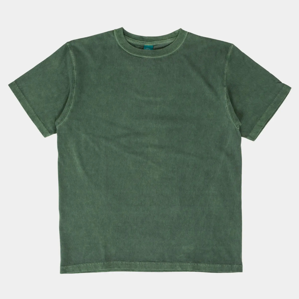 T-shirt Good On Dk Green, vert forêt délavé, vu de face à plat
