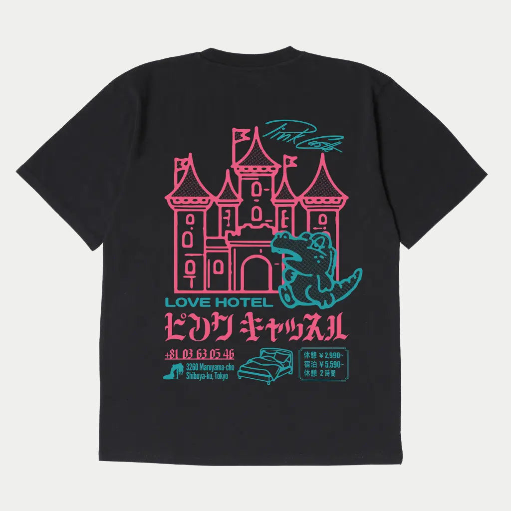 T-shirt Pink Castle Noir - Edwin