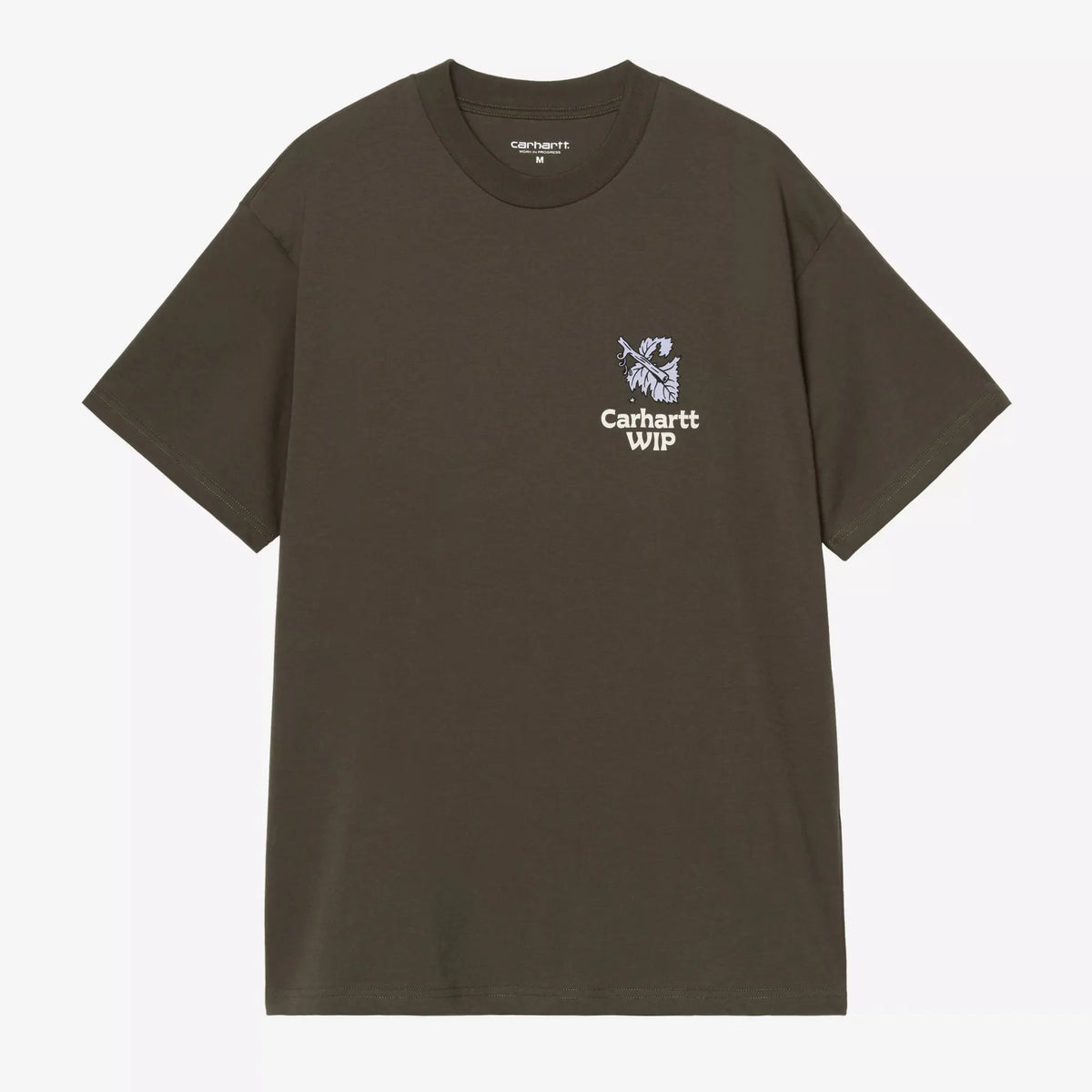 T-shirt Grape Picker Cypress Carhartt WIP - à plat de face, imprimé feuille de vigne et sécateur à la poitrine