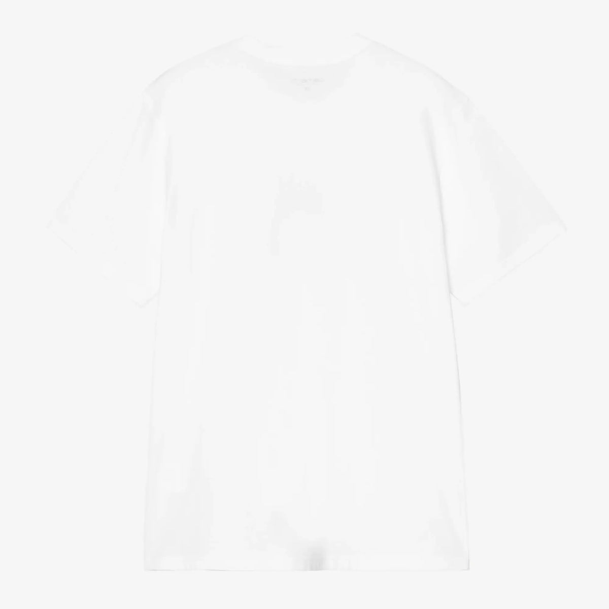 Dos uni du T-shirt Old Painter Carhartt WIP blanc à plat : aucun imprimé, jersey de coton biologique lisse