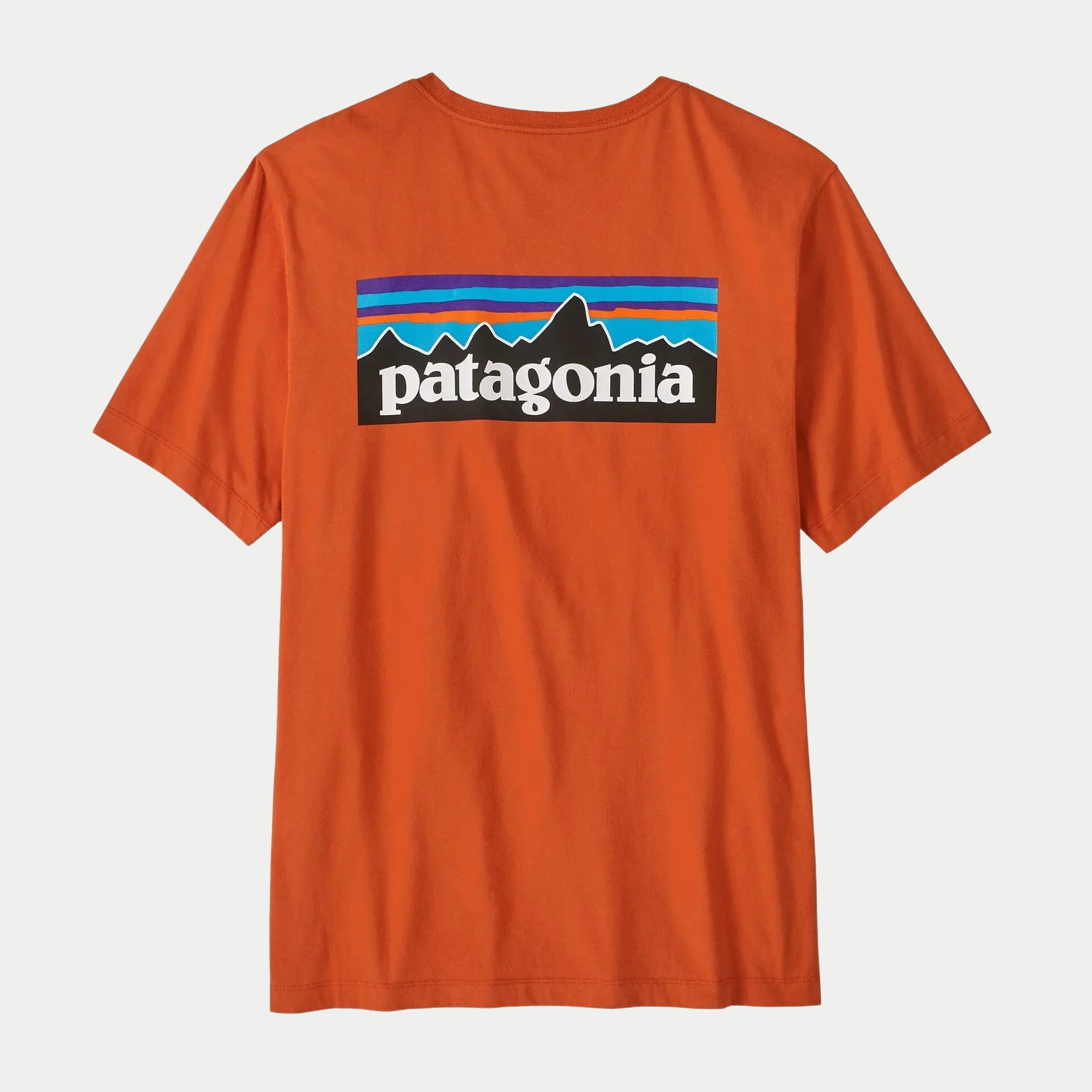 T-shirt P-6 Logo Patagonia orange Coal Orange, dos avec le logo P-6 sérigraphié