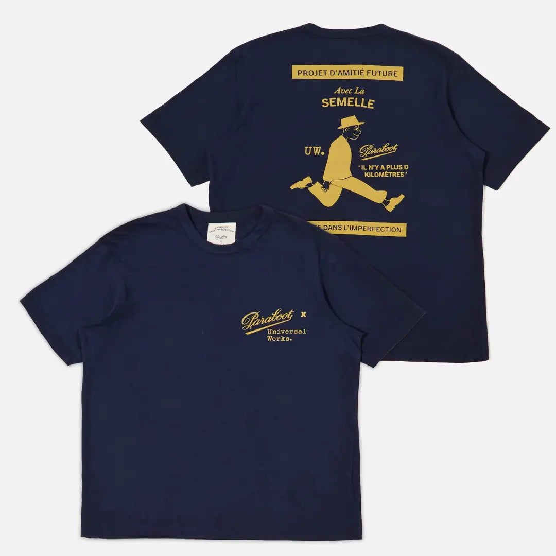T-shirt Paraboot - Navy - Universal Works - détail 2