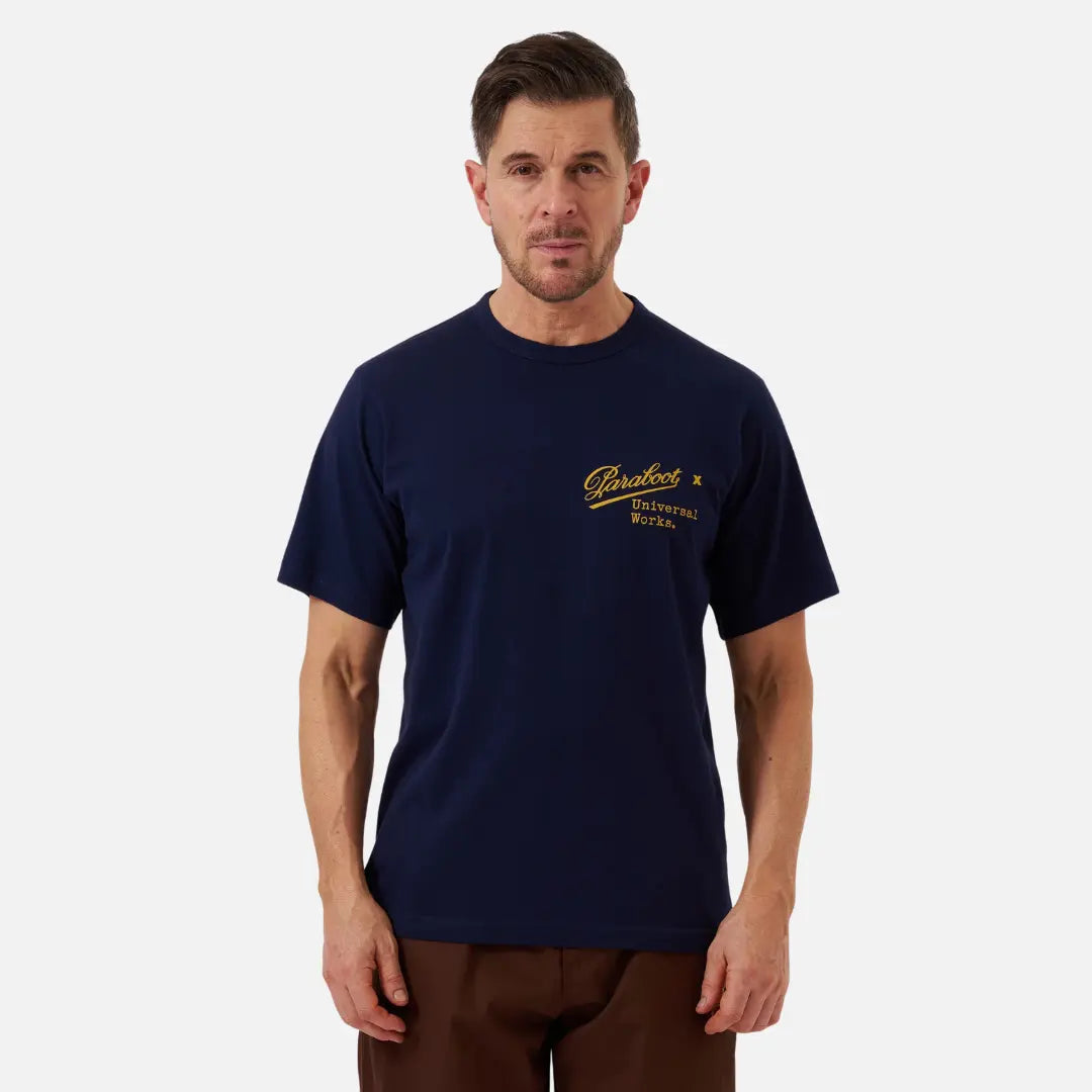 T-shirt Paraboot - Navy - Universal Works - détail 3