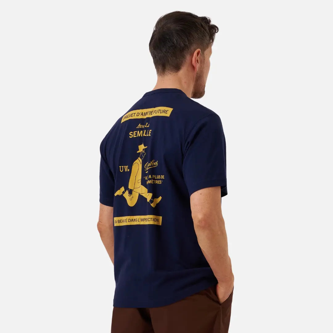 T-shirt Paraboot - Navy - Universal Works - détail 5