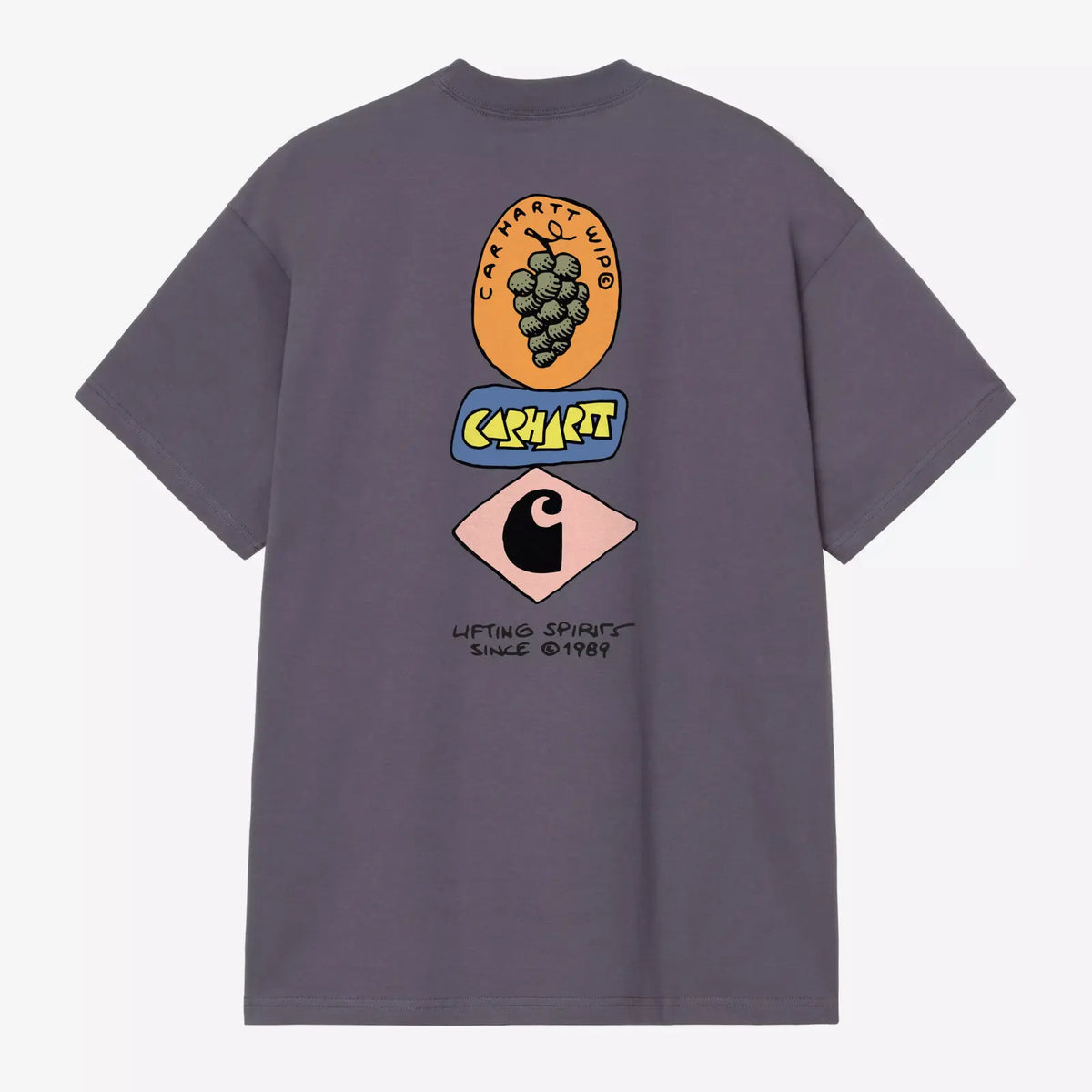 T-shirt Stacked Grapes Carhartt WIP Shady Purple - imprimé graphique dos
