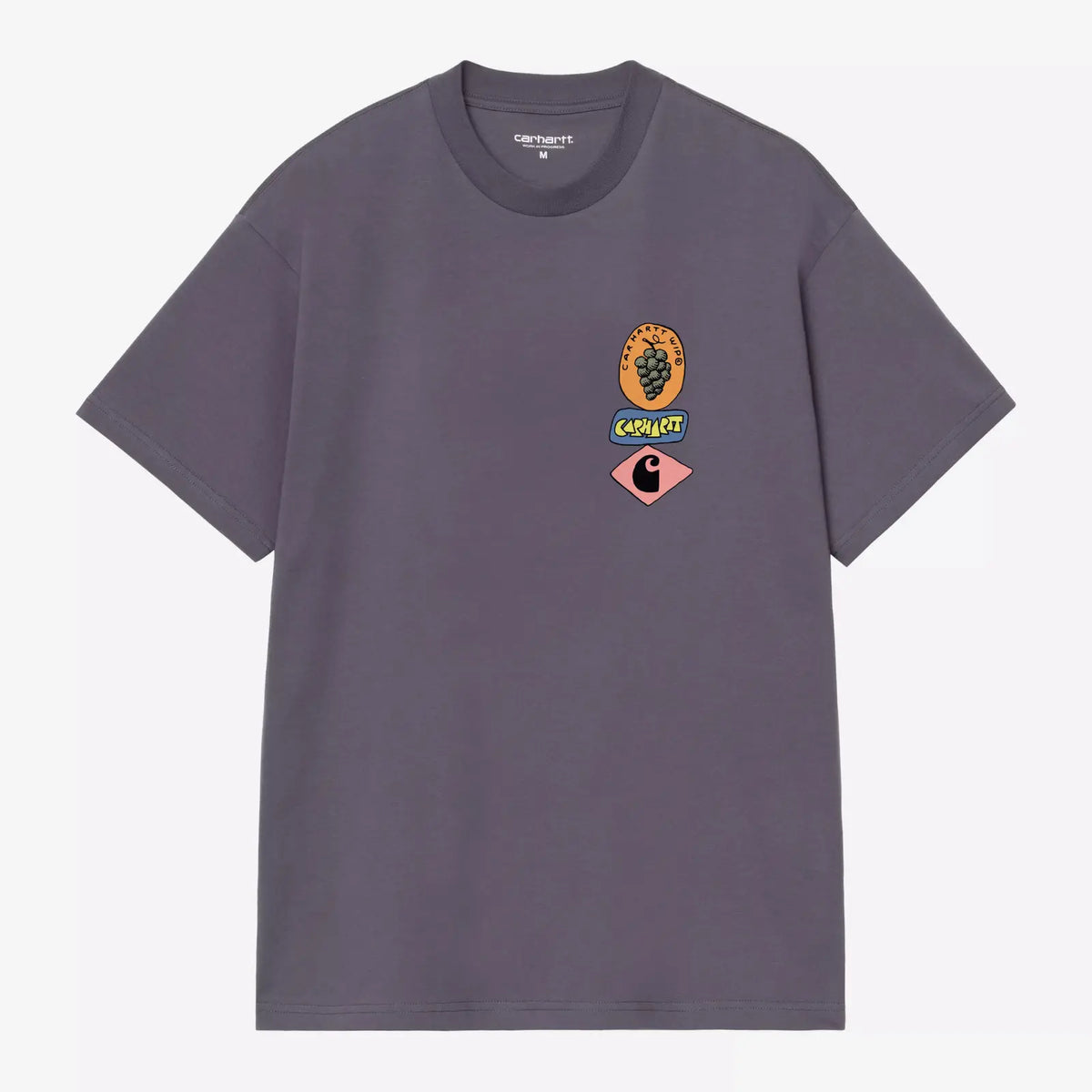 T-shirt Stacked Grapes Carhartt WIP Shady Purple coton bio - imprimé graphique devant
