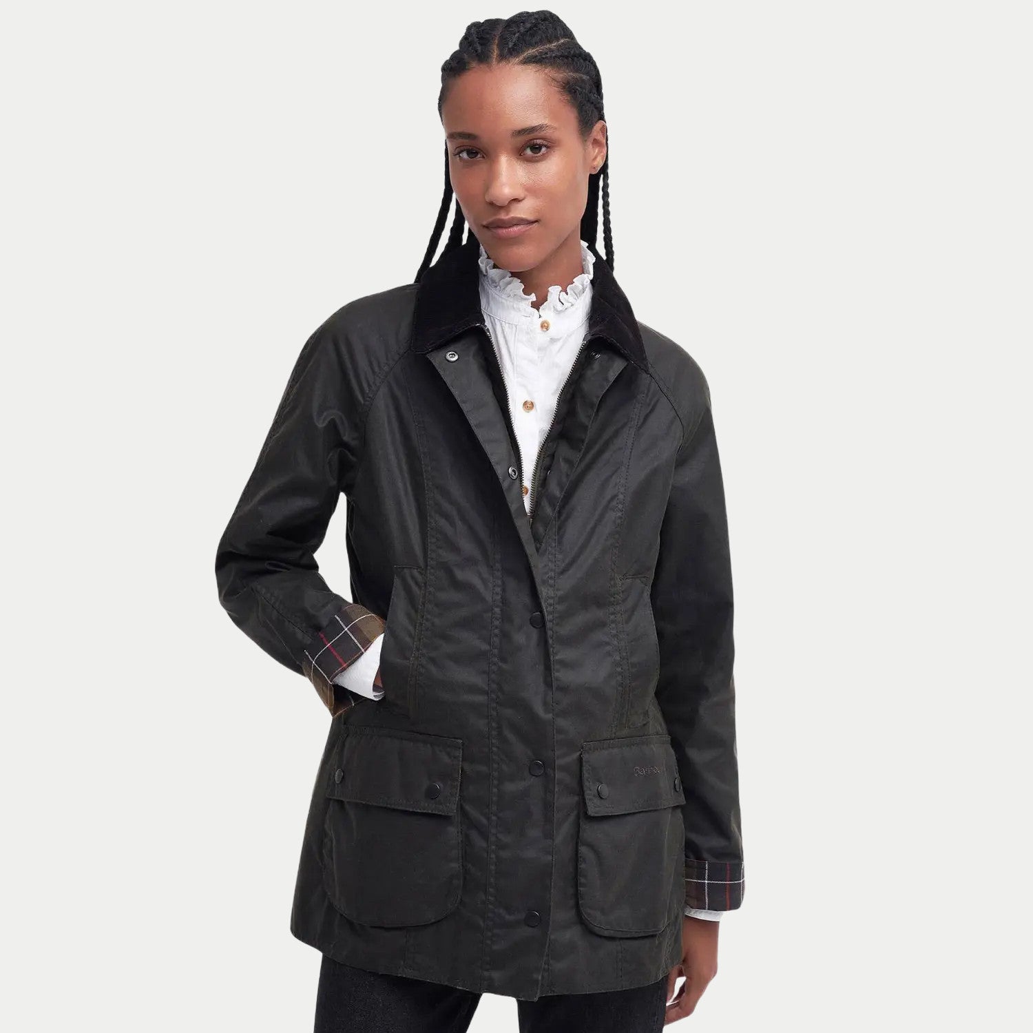 Veste Beadnell - Classic Olive - Barbour - détail 2