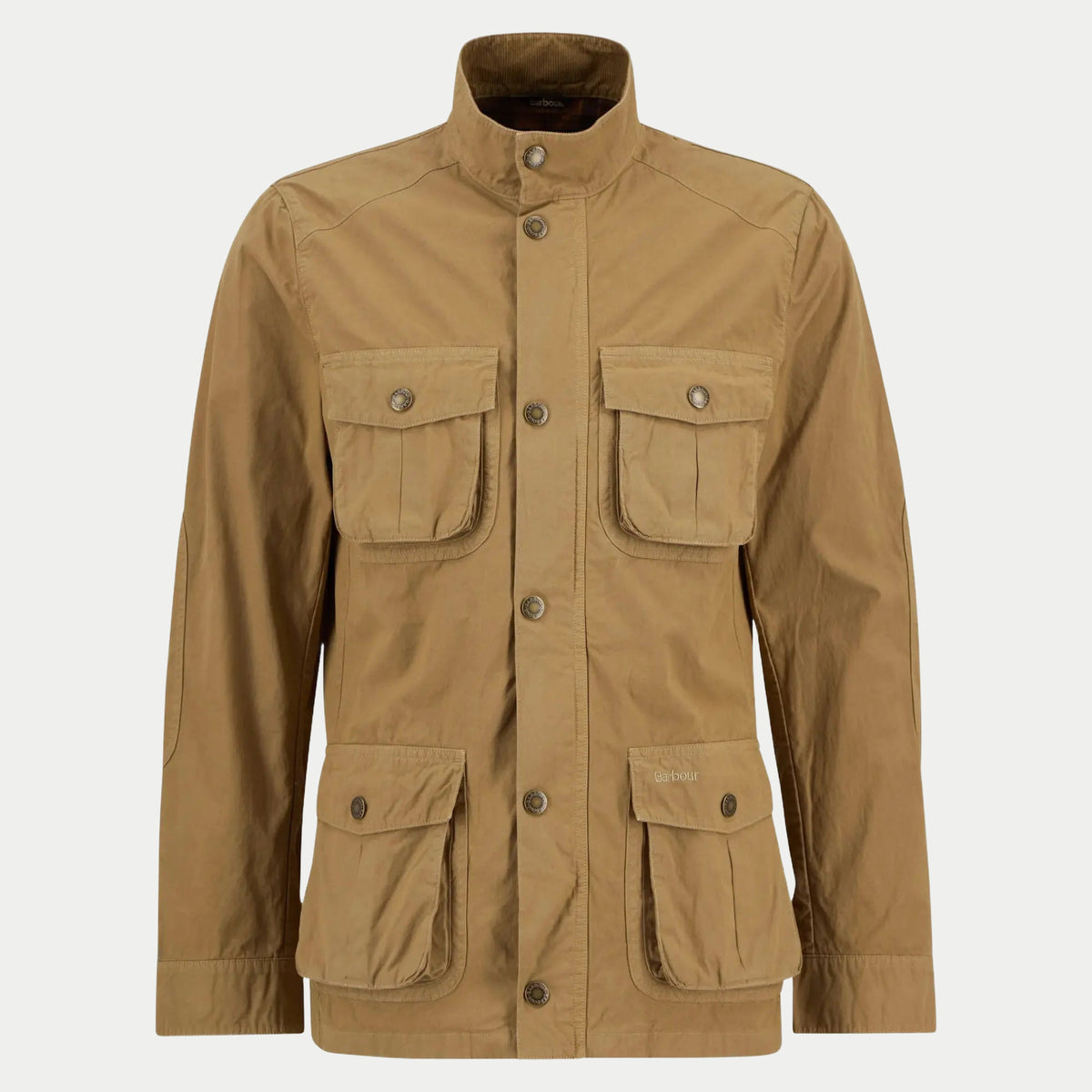 Veste Corbridge Utility Stone à plat, quatre poches à rabat et col montant doublé velours
