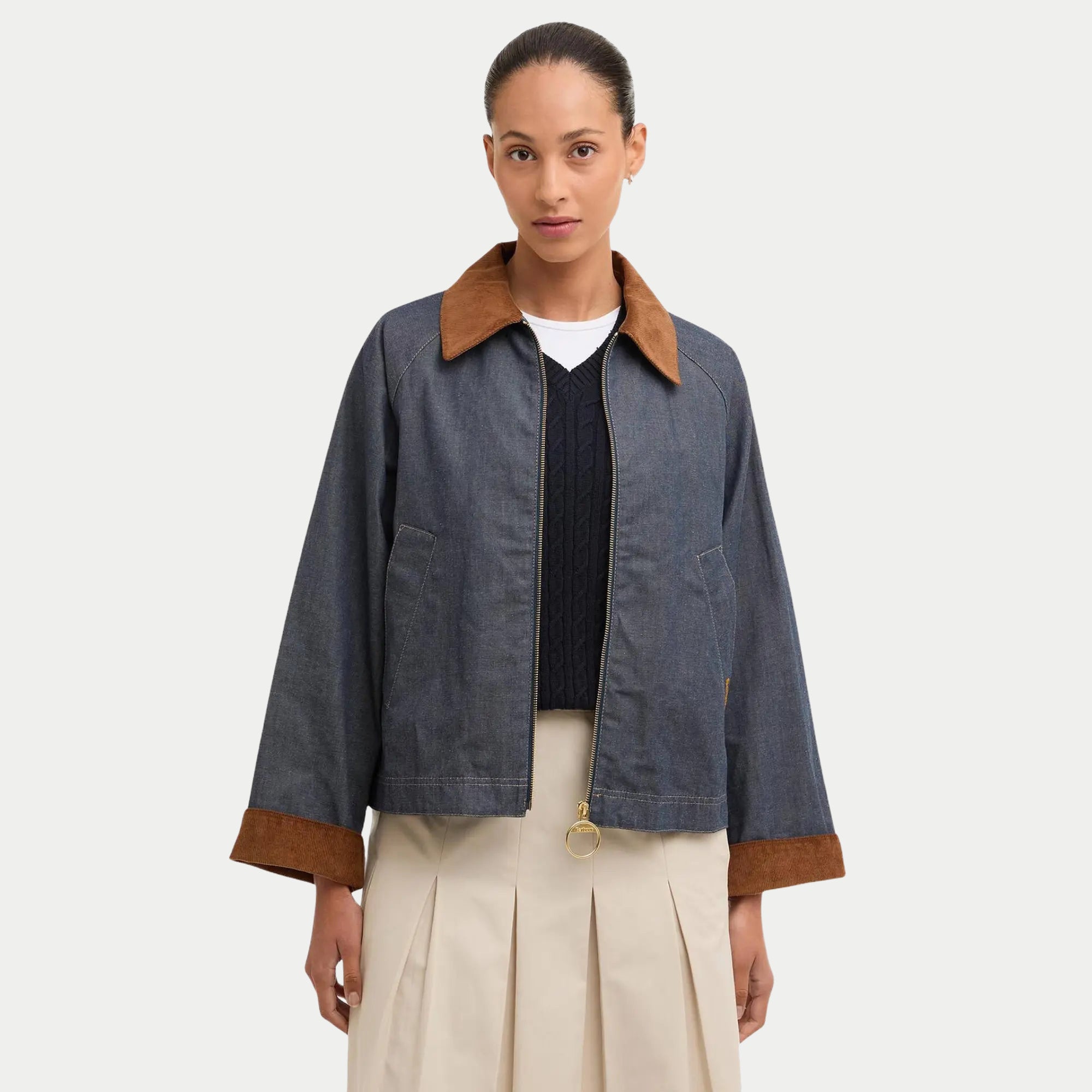 Veste Freckleton - Indigo - Barbour - détail 2