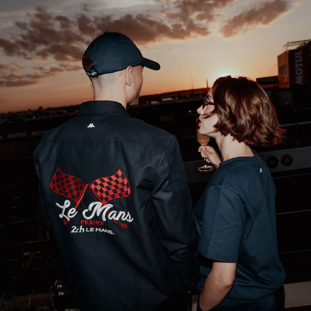 Veste Kappa Prust 24H Le Mans bleu — détail logos contrastés