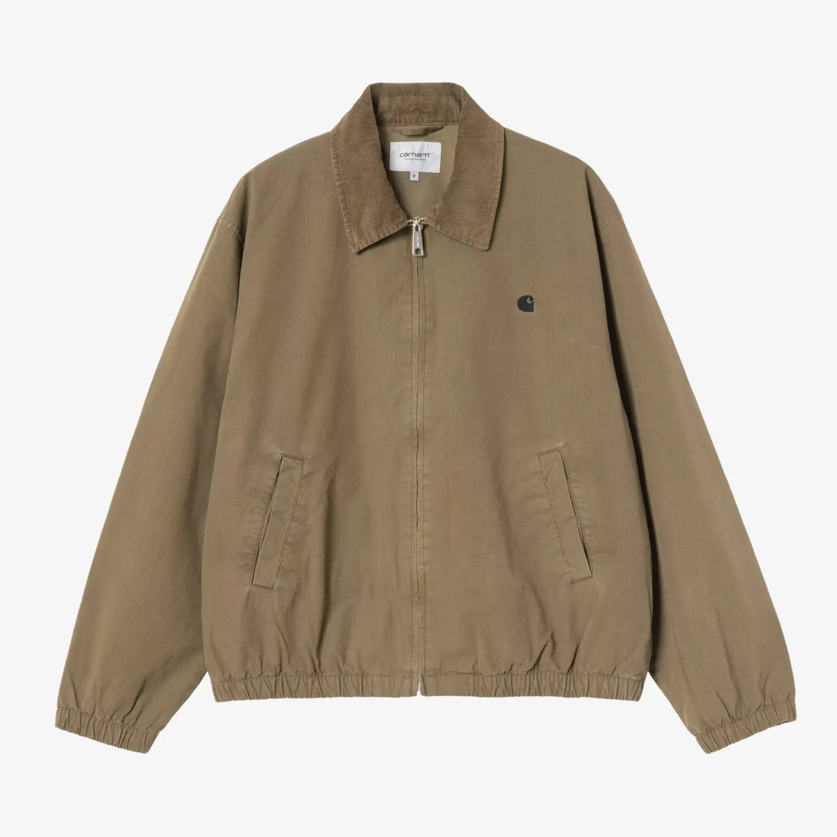Veste Madison Ripstop Carhartt WIP Dark Beech coton ripstop - vue avant col velours