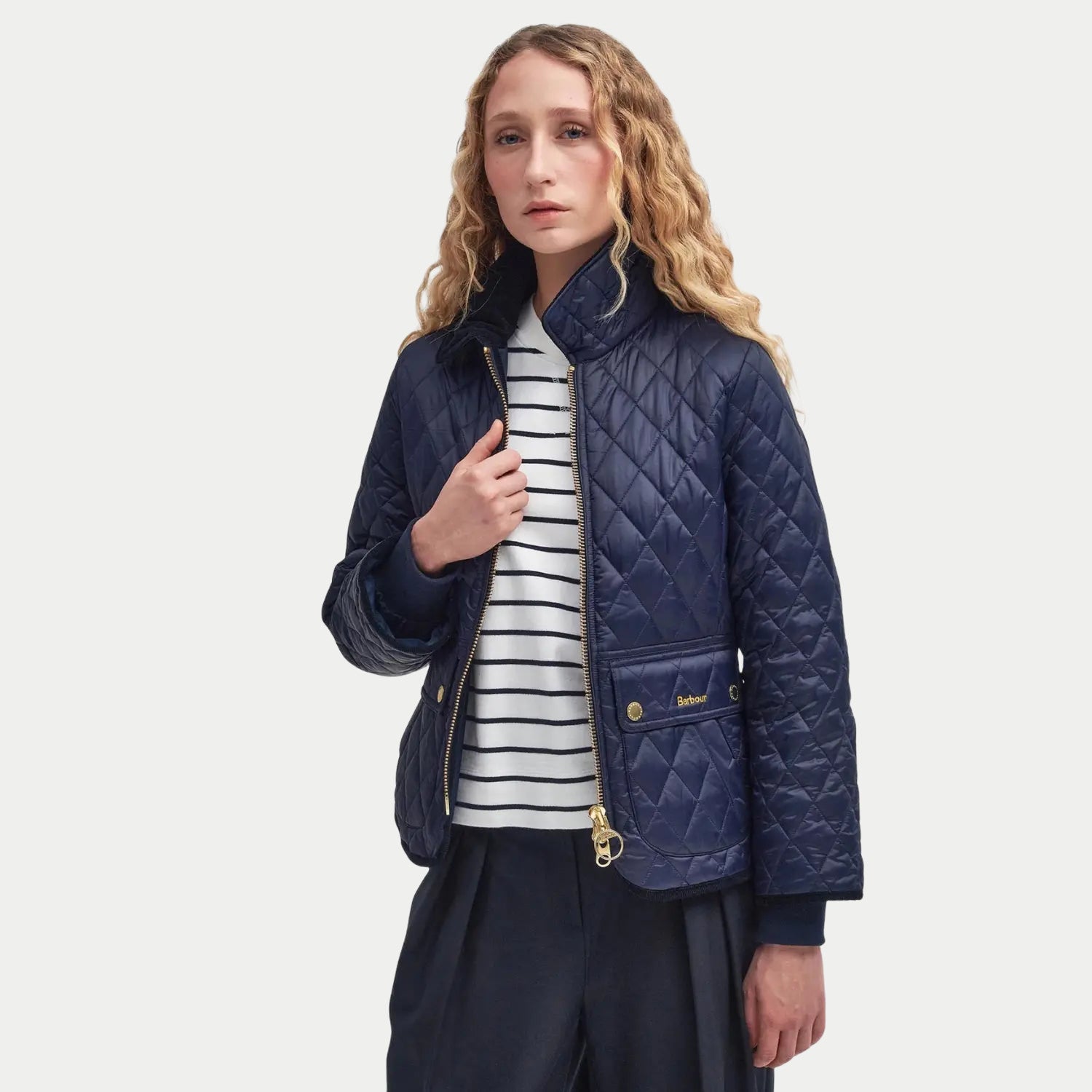 Veste Matelassée Fitted Beadnell Navy - Barbour - détail 2