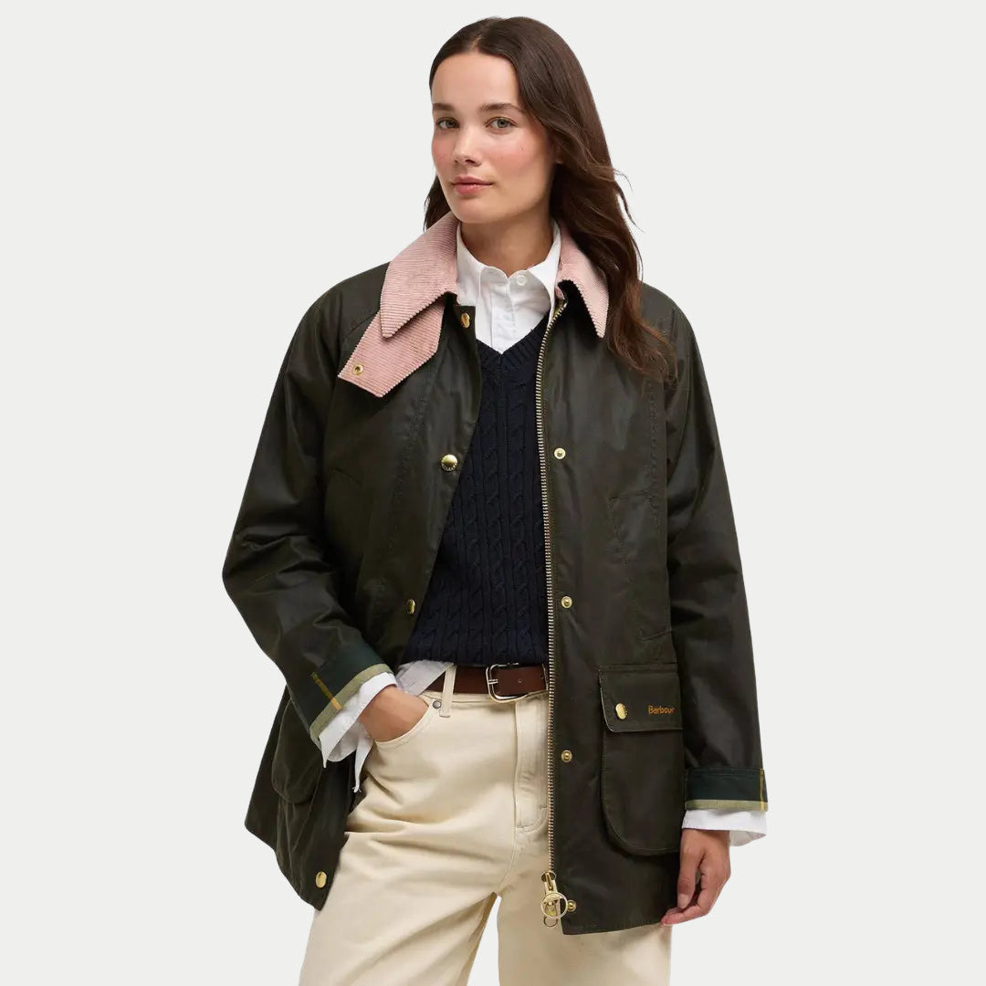 Veste Modern Beadnell - Archive Olive - Barbour - détail 2
