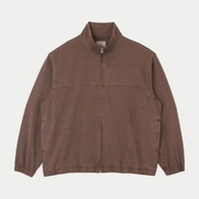Veste Twill Around Marron Gramicci - packshot face, teinte pigment délavée, poches prises dans les découpes