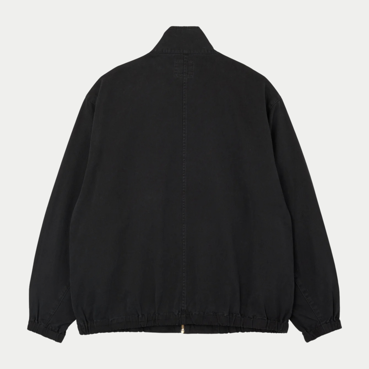 Veste Twill Around Noire Gramicci - packshot dos, couture centrale et bas élastiqué